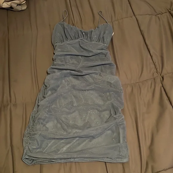 Blue Mini Dress. - Picture 2 of 6